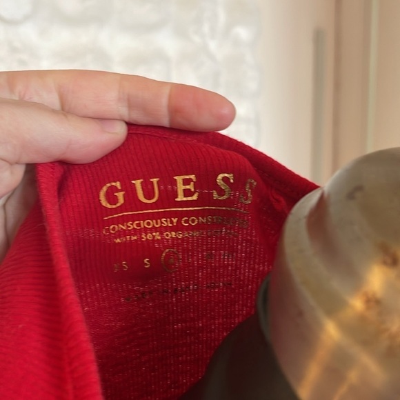 GUESS Women's Red Tank Top - Picture 6 of 7